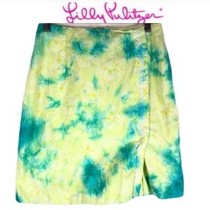 Lily Pulitzer tropical custom tie-dye skirt